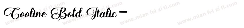 Cooline Bold Italic字体转换